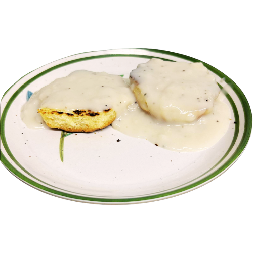 biscuit with white gravy $3.39