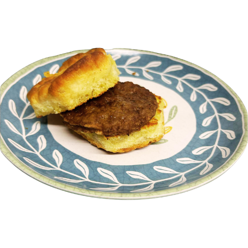 sausage biscuit $3.19